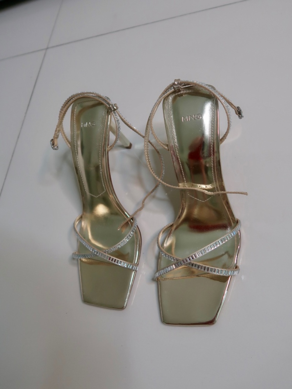 Zara Gold Heels